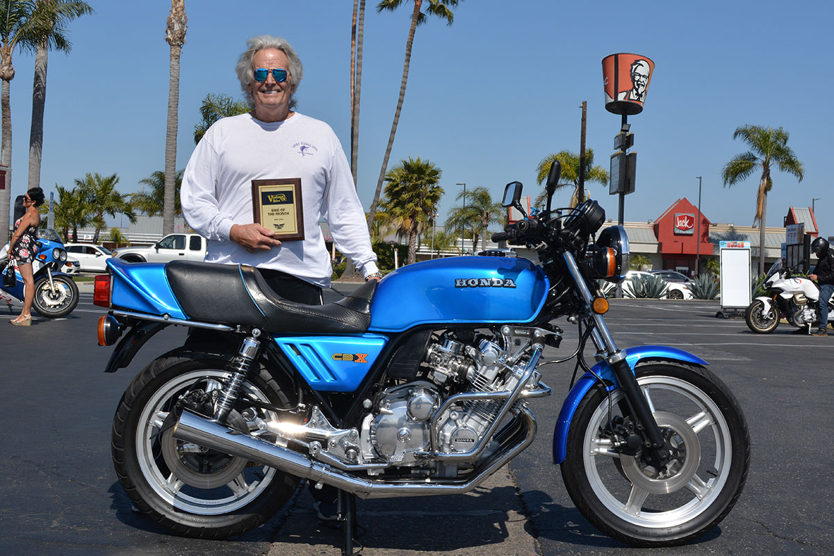 Fred Brown of Huntington Beach with his 1979 Honda CB-X