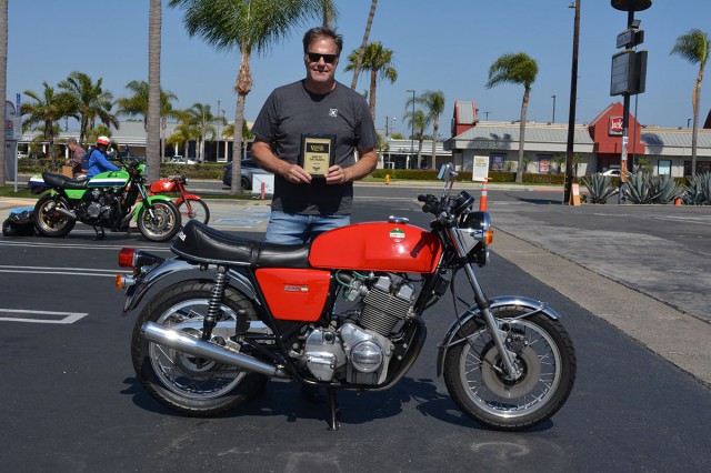 Tom Kimberly of Mission Viejo with his 1974 Laverda 3C