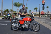 Tom Kimberly of Mission Viejo with his 1974 Laverda 3C