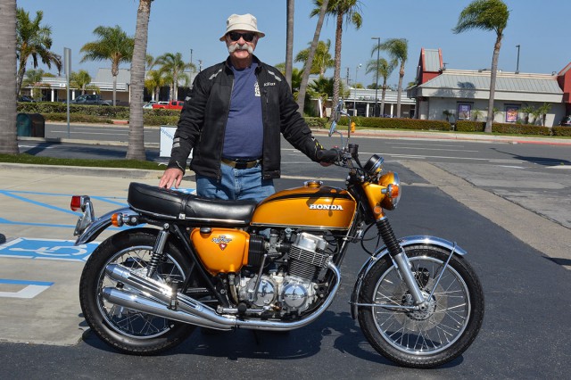 Brian Tinkler of Westminster with his 1972 Honda CB750