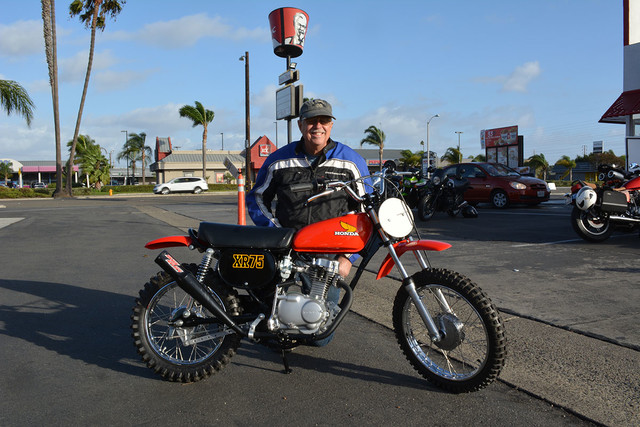 Doug Rickertsen of Huntington Beach with his 1976 Honda XR7