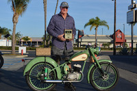 Larry Horn of Huntington Beach with his
1961 BSA D1 Bantam