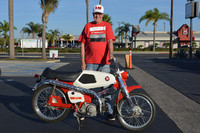 Bill McClennen of Placentia with his
1966 Honda C100 Rally Boss Package