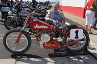 Bob Nichols and his 1940 Indian Sport Scout Flat Track Racer