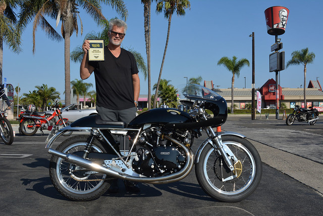 Mark Abrahams with his 1968 Egli-Vincent