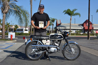 Owen Bishop of Laguna Beach with his
1968 Yamaha YAS1C 125