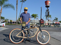 Dale Samford of Midway City with his
Briggs & Stratton Motorbike