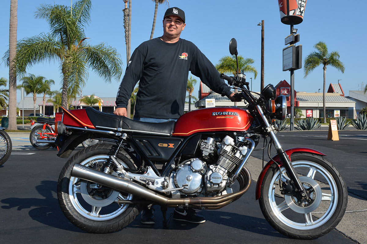 Mike Lakes of Garden Grove with his 1979 Honda CB-X 1000