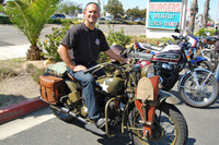 Rob Meyers with his 1942 Indian 741-B