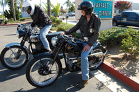Mick Felder and his 1968 Velocette Venom Clubman Mike Jungblood on his 1952 Velocette