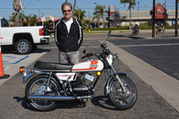 John Mozley and his 1975 Yamaha RD250