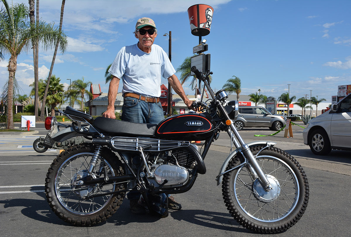 George Line of Westminster with his 1971 Yamaha RT1B 360