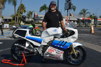 Darin Smith of Huntington Beach with his 1986 Suzuki GSXR 750