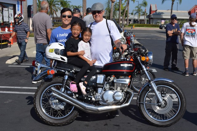 Mike Cooper of Westminster with his 1975 Suzuki GT550